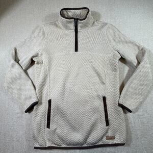 Powder River Outfitters Men M Tan 1/4 Zip Long Sleeve Western Sweater Pullover